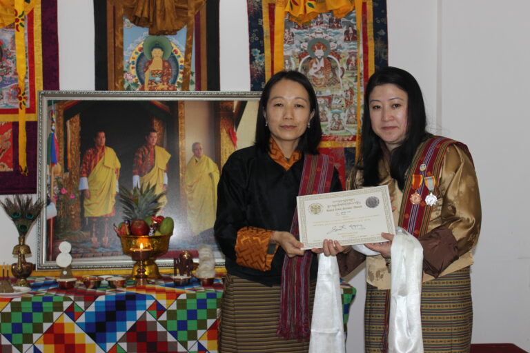 Honoring Mrs. Thukten Wangmo for 20 Years of Dedicated Service with the Civil Service Award